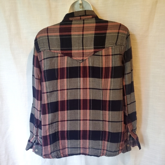 Vintage America Blues sz L Embroidered Flannel - Picture 6 of 9